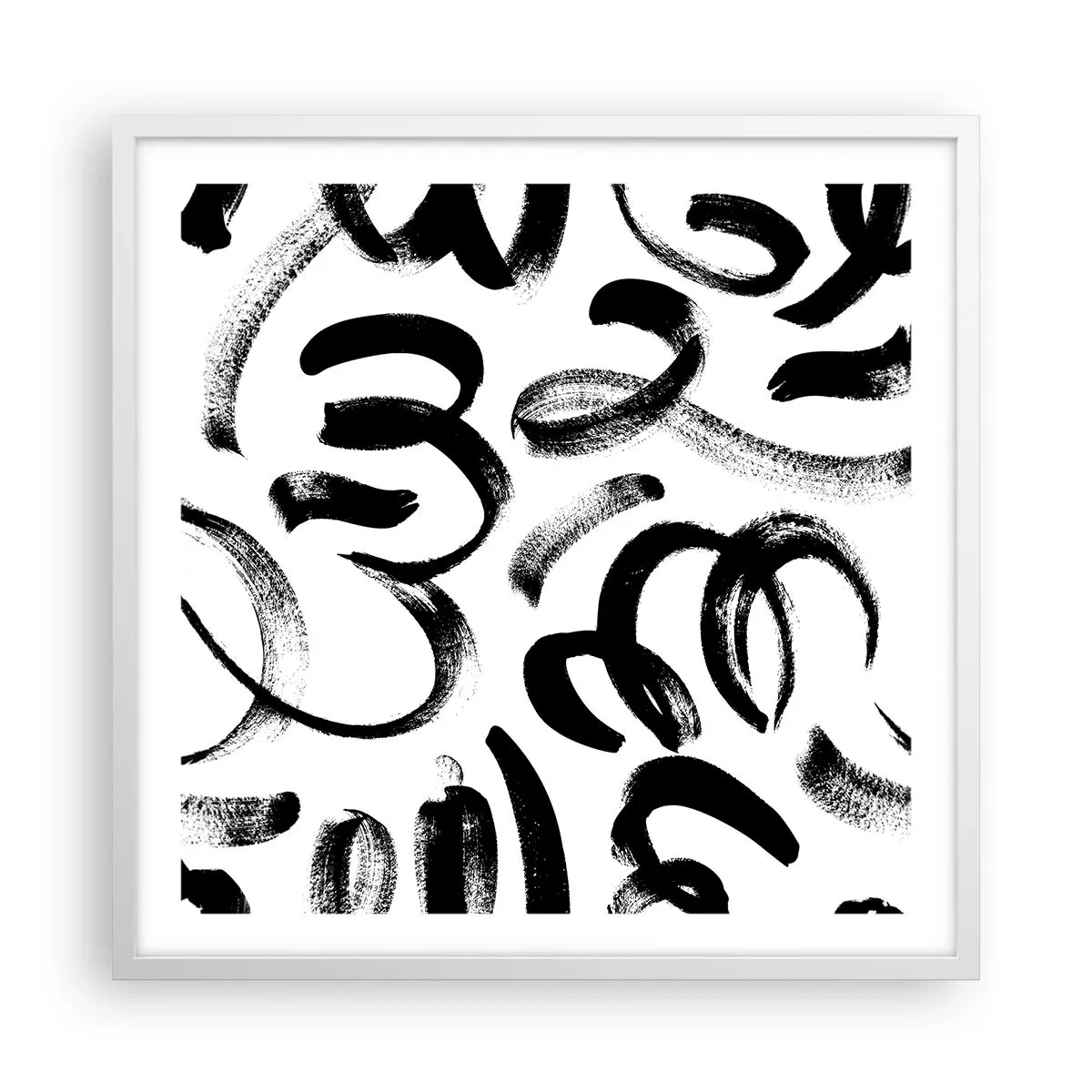 Plakat i hvid ramme - I sort og hvidt - 60x60 cm