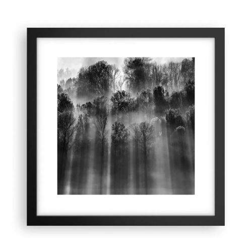 Plakat i sort ramme - I stråler af lys - 30x30 cm