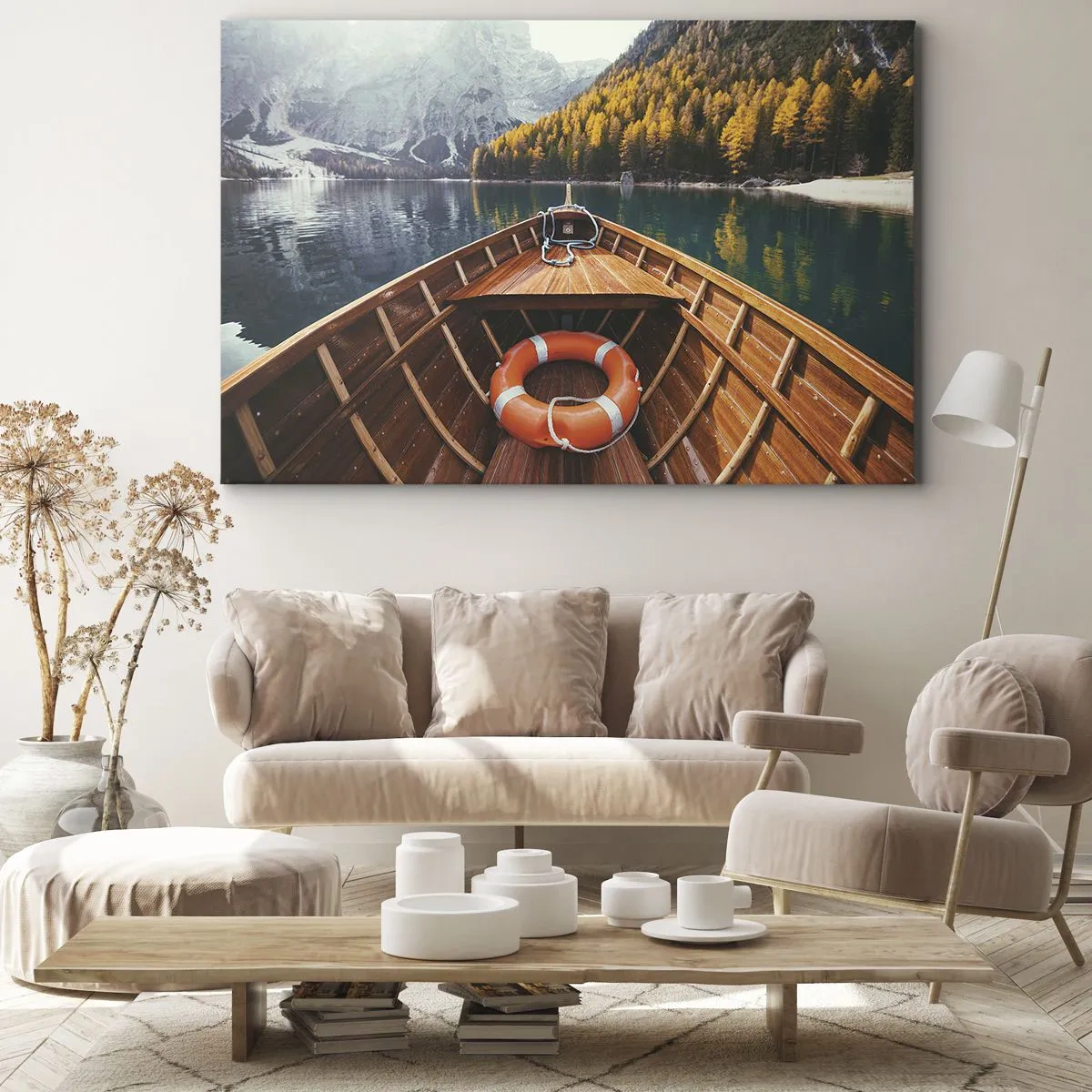 Lærredstryk - Billede på lærred - Bjergtur - 70x50 cm