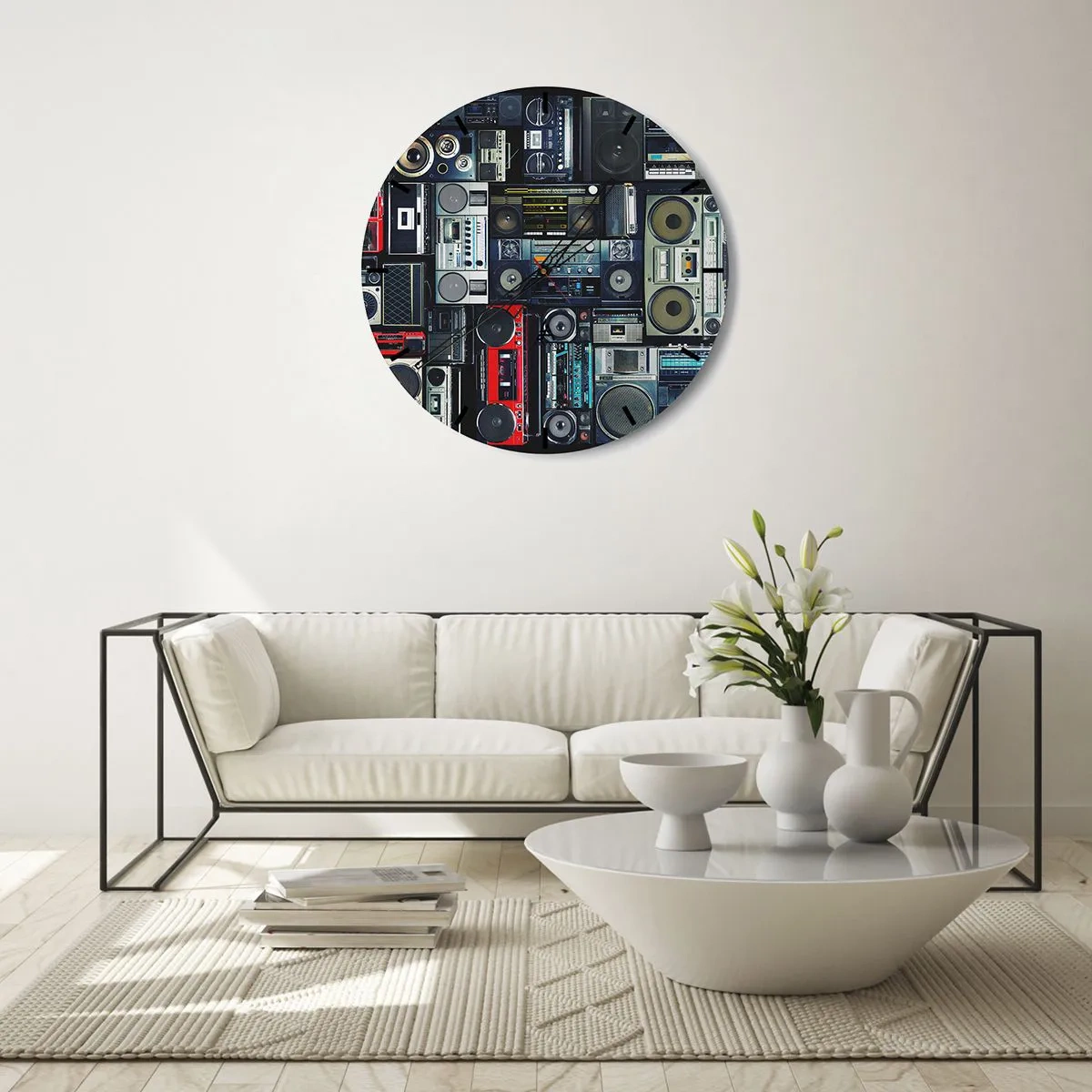 Vægur, Uret - Nostalgi for 1980'erne. - 30x30 cm