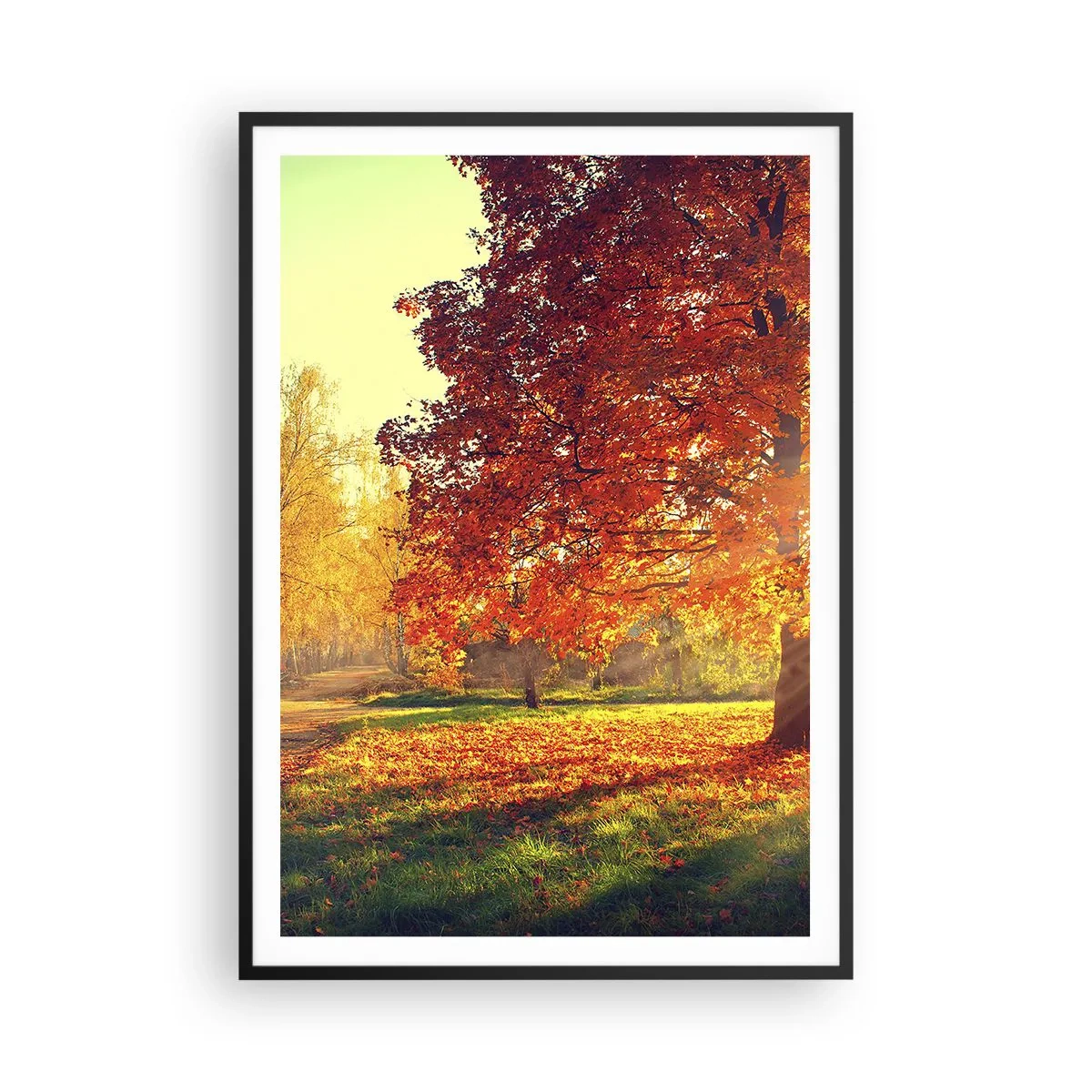Plakat i sort ramme - Rød er smuk - 70x100 cm