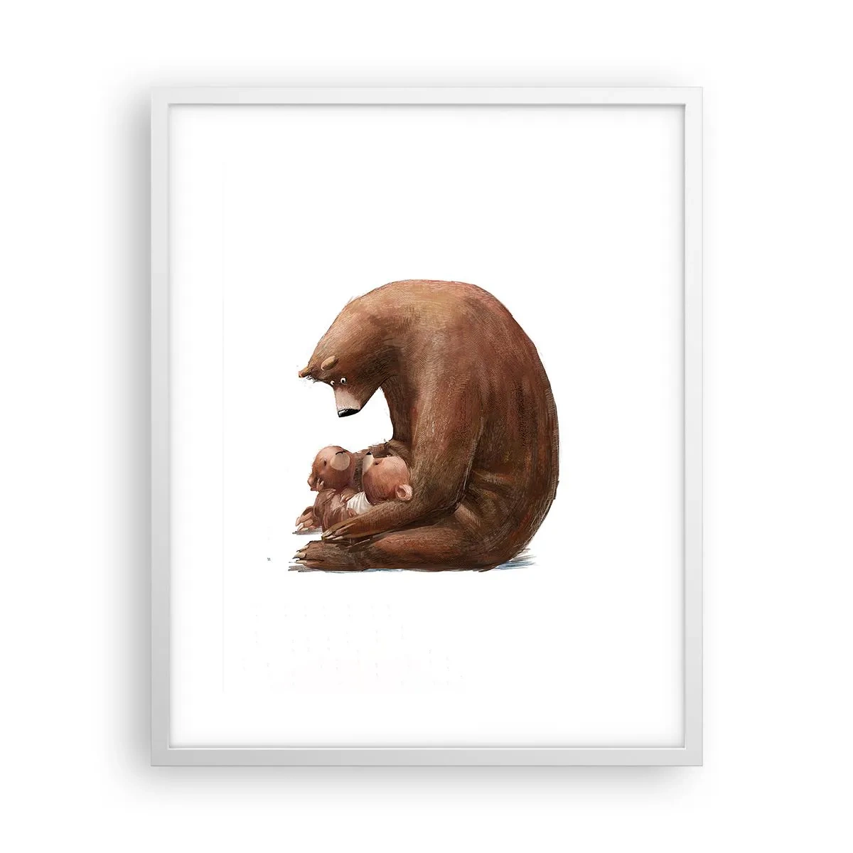 Plakat i hvid ramme - Drøm sødt, børn - 40x50 cm