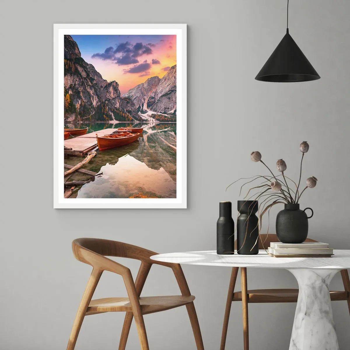 Plakat i hvid ramme - Dagens løfte - 30x40 cm