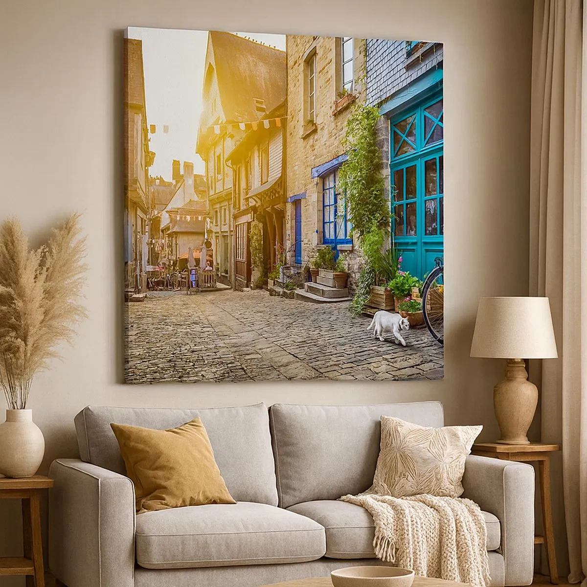 Lærredstryk - Billede på lærred - Byens hvide spøgelse - 30x30 cm