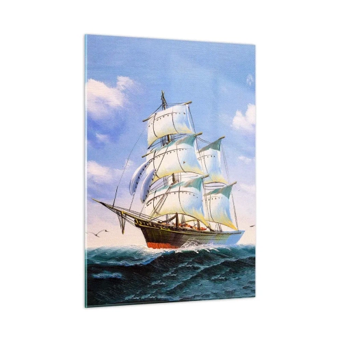 Billede på glas - Stolt med vinden - 50x70 cm