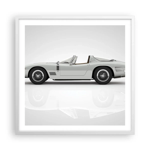 Plakat i hvid ramme - Løftet om sjov - 60x60 cm