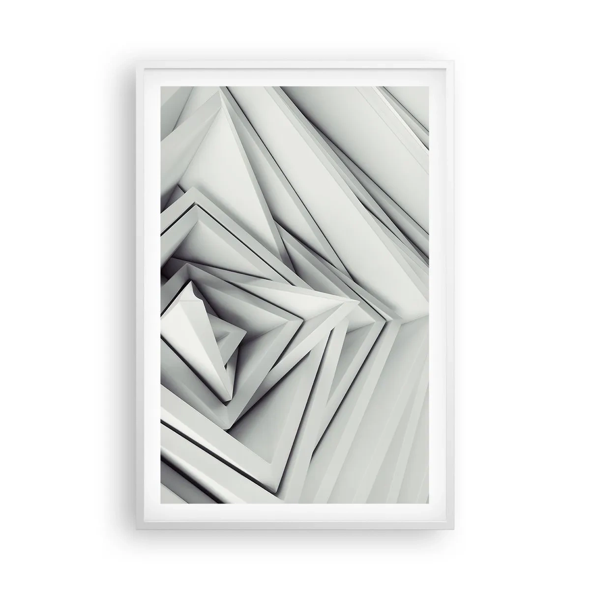 Plakat i hvid ramme - Skarpe vinkler knopper - 61x91 cm