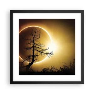 Plakat i sort ramme - Total formørkelse - 40x40 cm