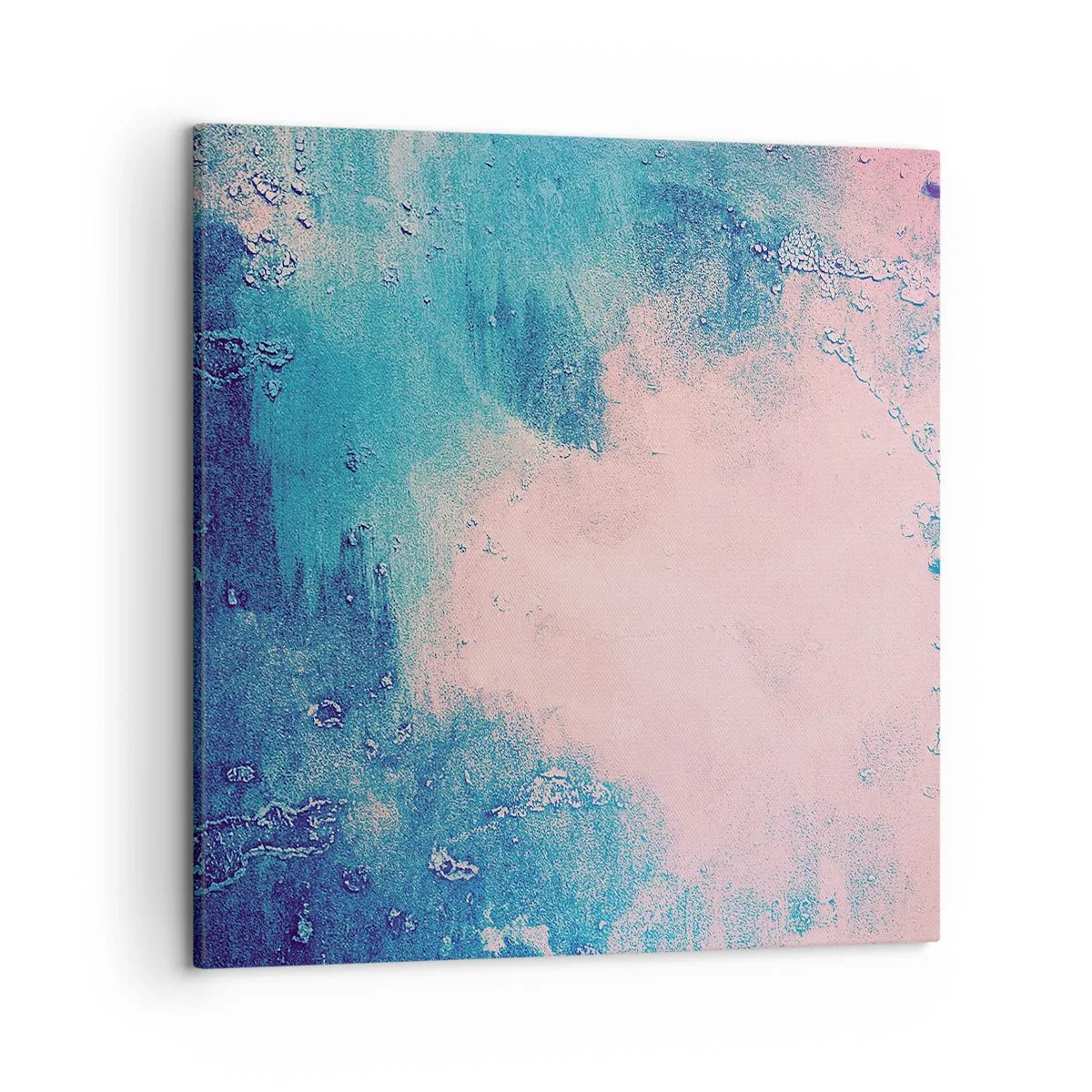 Lærredstryk - Billede på lærred - Blå omfavnelse - 50x50 cm