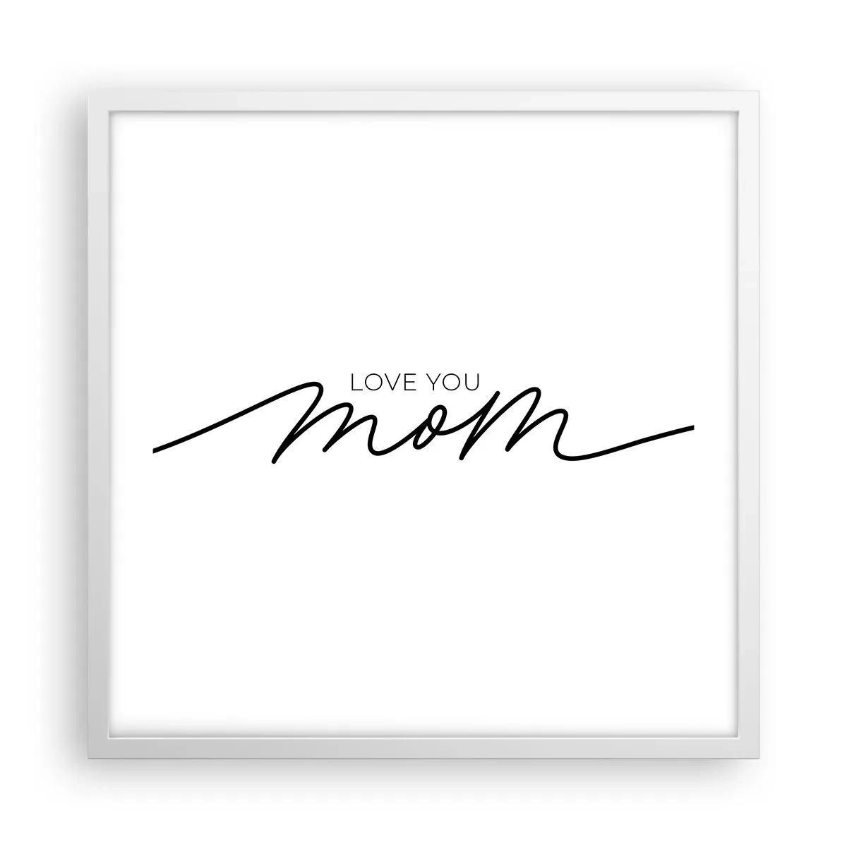 Plakat i hvid ramme - Stor følelse - 50x50 cm