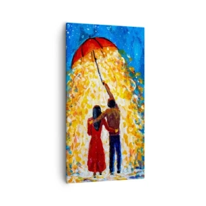 Lærredstryk - Billede på lærred - Magien ved en regnfuld aften? - 55x100 cm