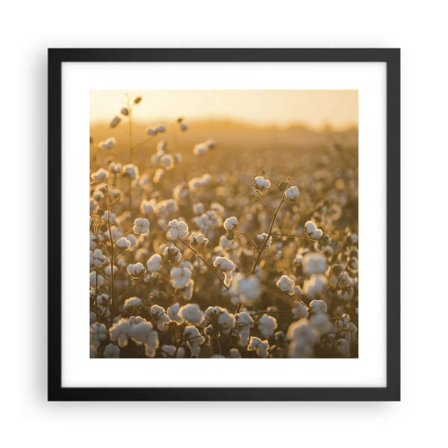 Plakat i sort ramme - Et luftigt felt - 40x40 cm