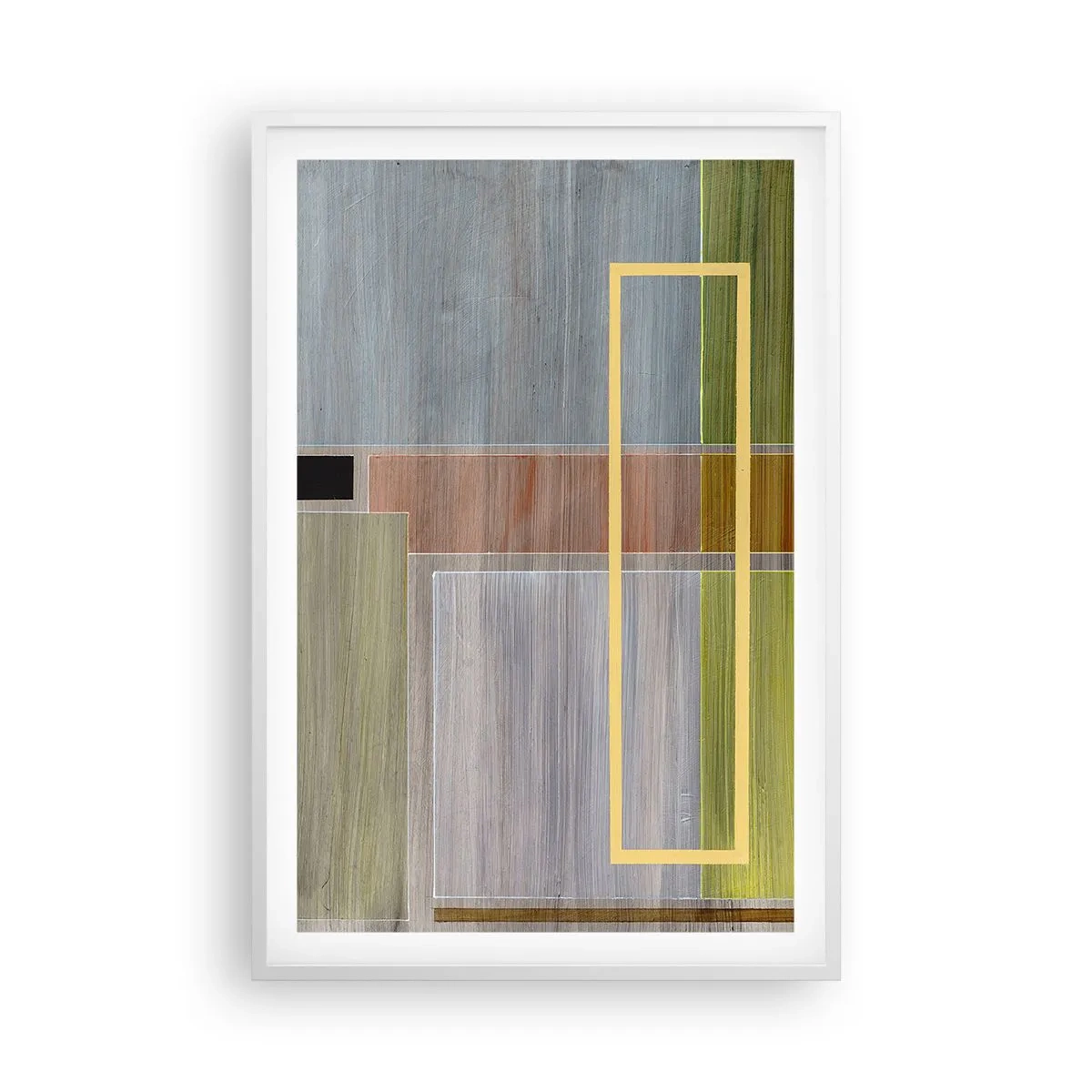 Plakat i hvid ramme - Lige og rolig - 61x91 cm