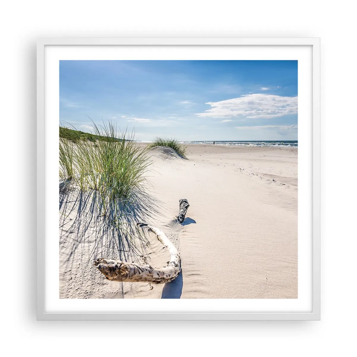Plakat i hvid ramme - Den smukkeste? Baltisk - 60x60 cm