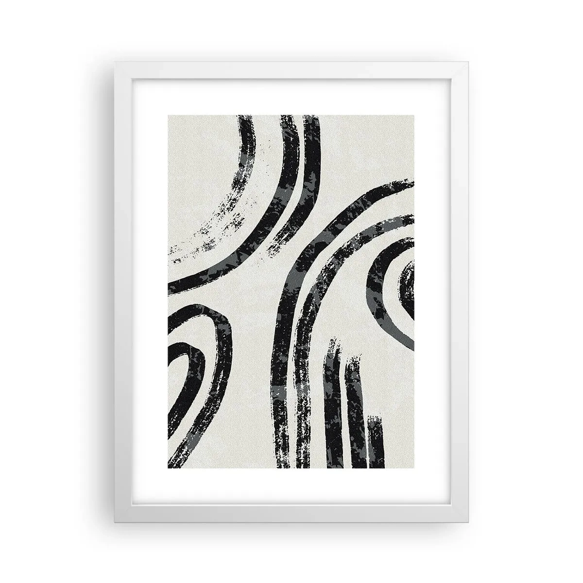 Plakat i hvid ramme - Halvt stoppet - 30x40 cm