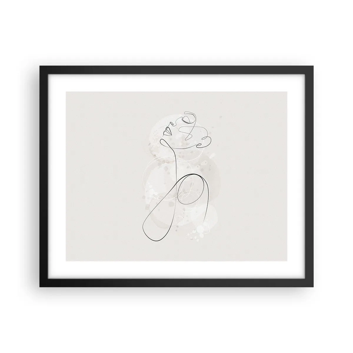 Plakat i sort ramme - Spiralen af skønhed - 50x40 cm