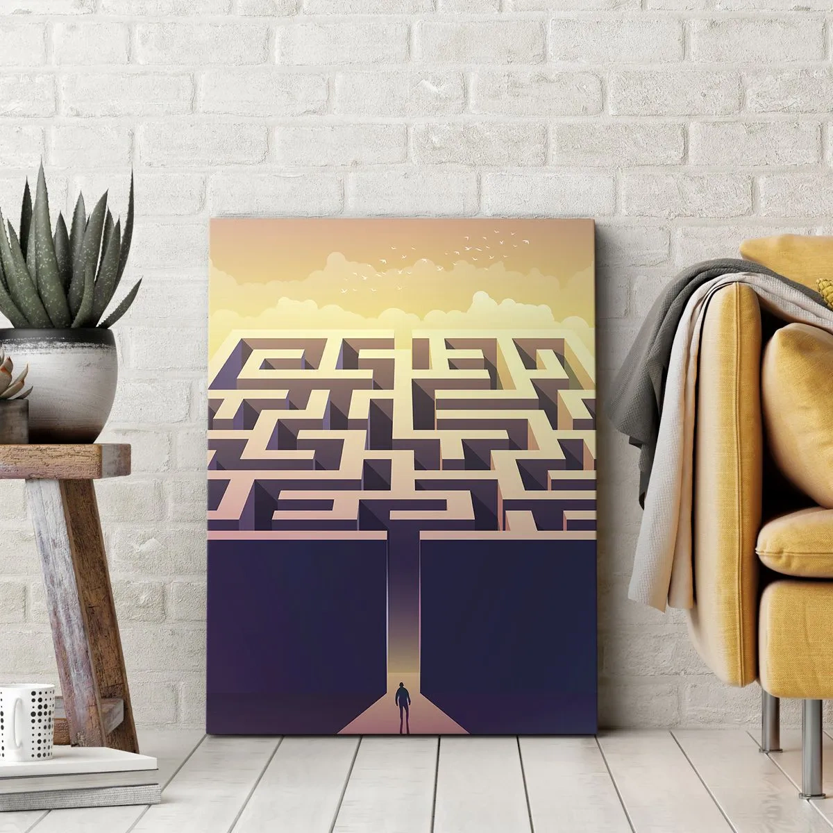 Lærredstryk - Billede på lærred - Tid til beslutning - 45x80 cm