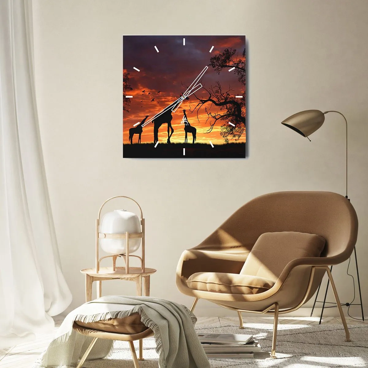 Vægur, Uret - En lille middag med dem, du holder af - 40x40 cm