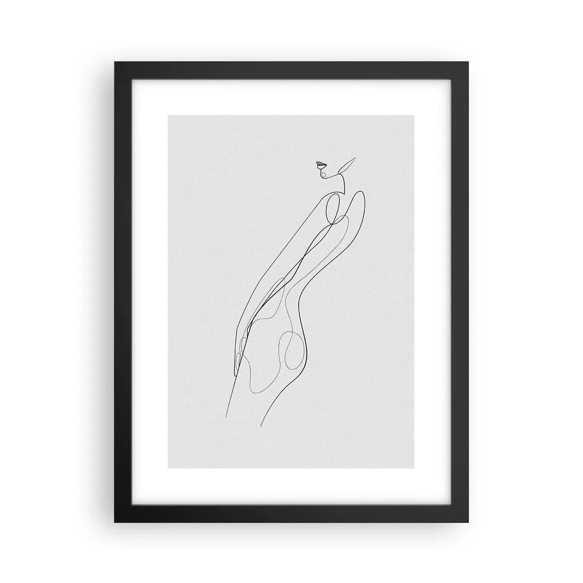 Plakat i sort ramme - Næppe et løfte - 30x40 cm