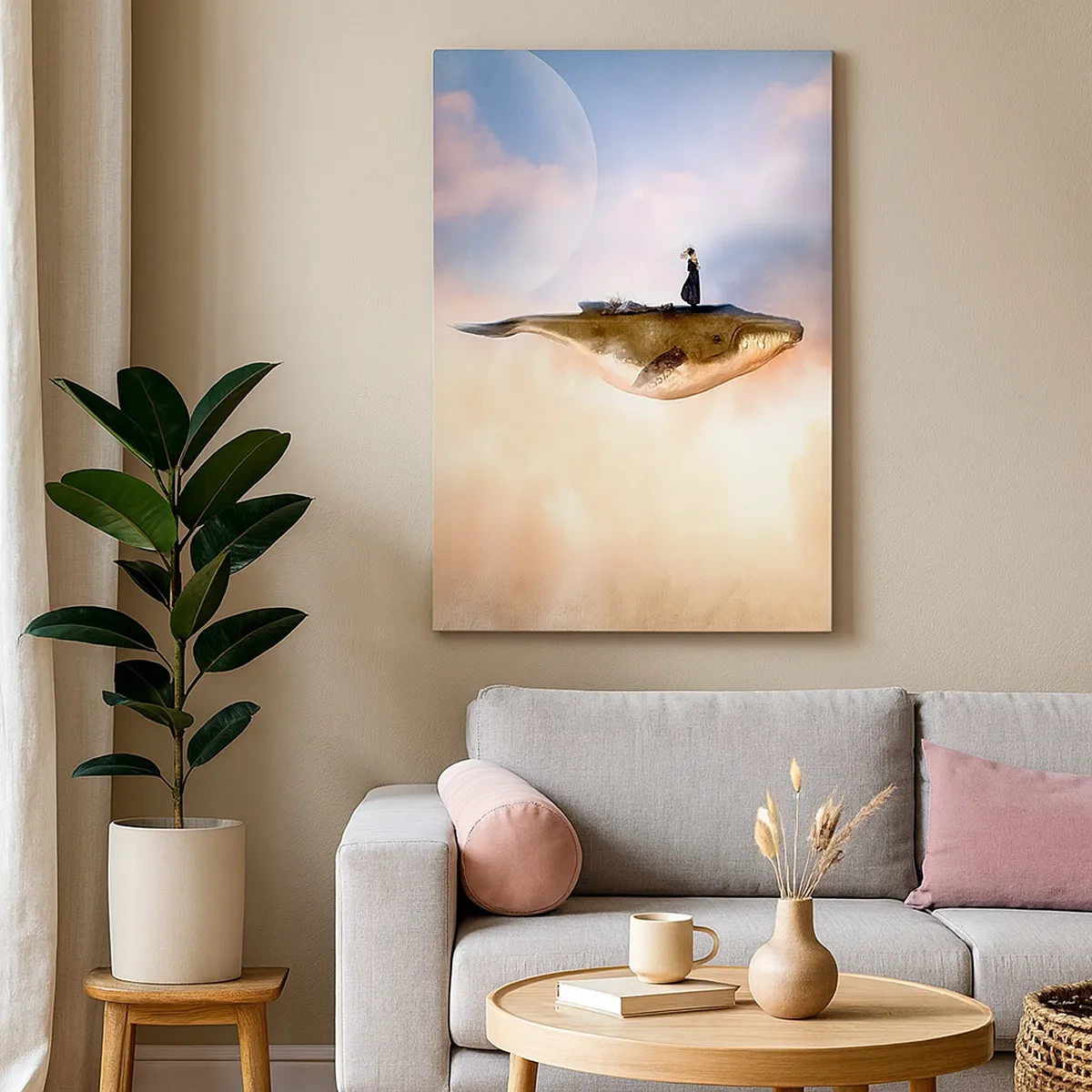 Lærredstryk - Billede på lærred - En surrealistisk rejse - 50x70 cm