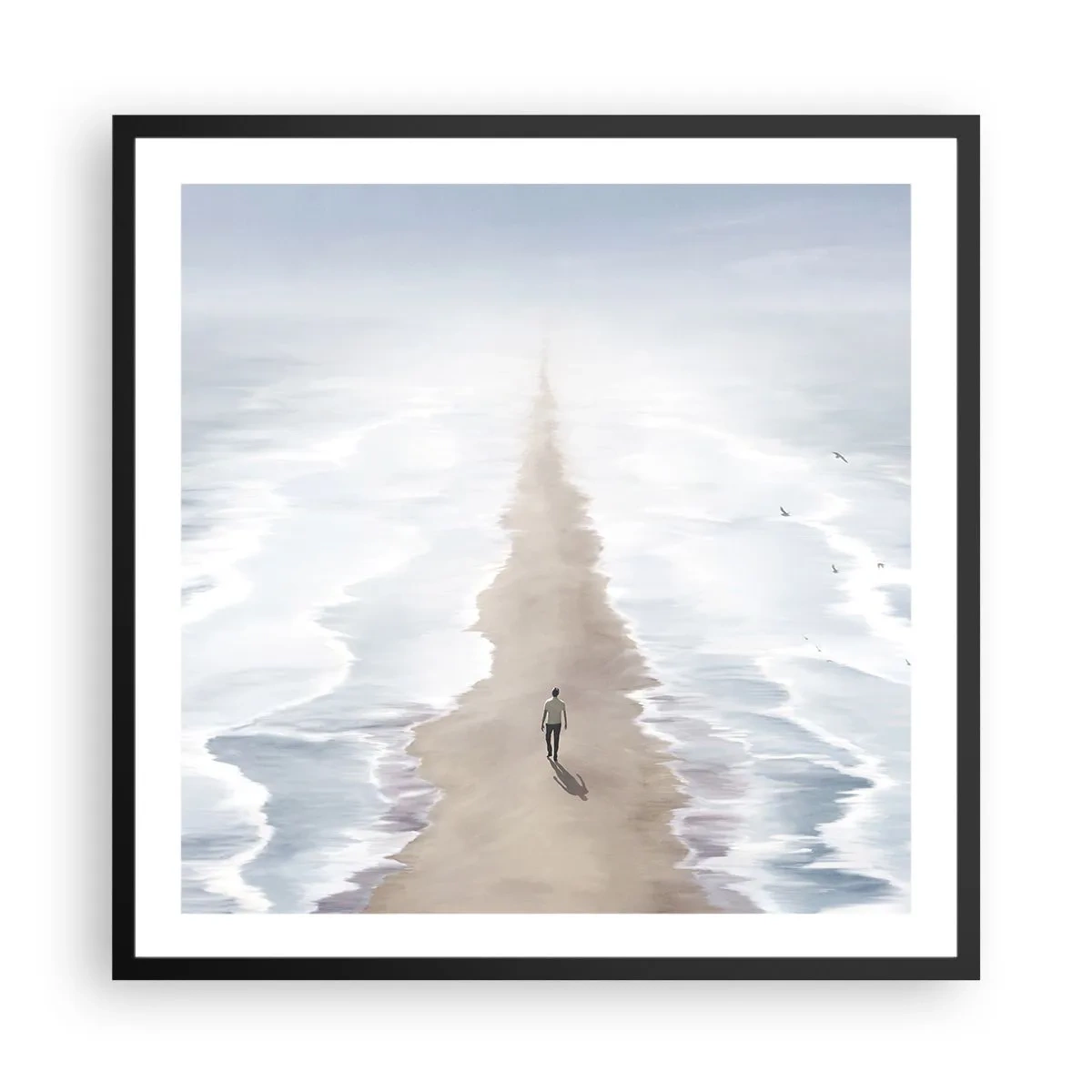 Plakat i sort ramme - Lys fremtid - 60x60 cm