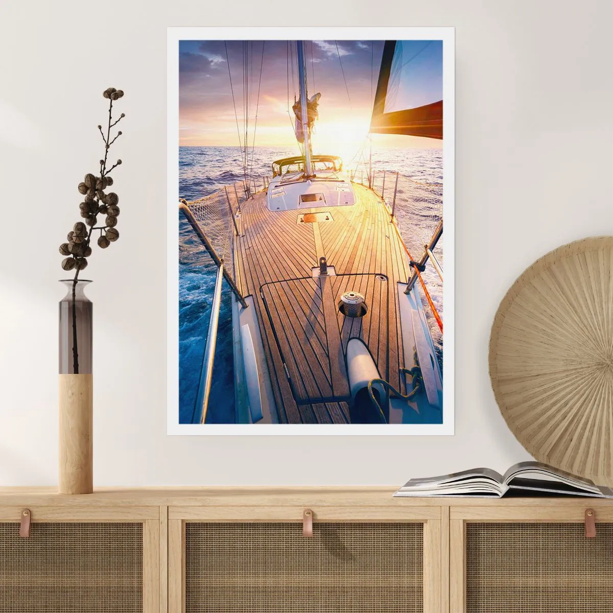 Plakat - Løber på bølgerne - 30x40 cm