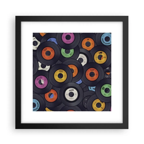 Plakat i sort ramme - Farver fra klassikerne - 30x30 cm