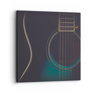 Lærredstryk - Billede på lærred - Et øjeblik før det lyder - 30x30 cm