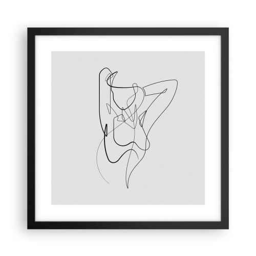 Plakat i sort ramme - Virkelig, hvad er du for en person... - 40x40 cm