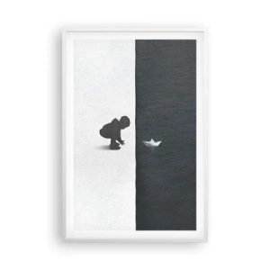 Plakat i hvid ramme - Stor ekspedition - 61x91 cm