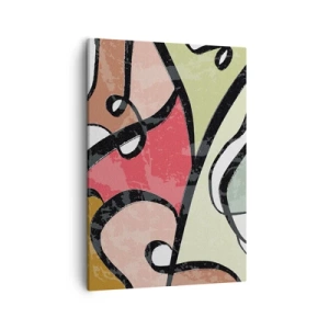 Lærredstryk - Billede på lærred - Pirouetter blandt farver - 50x70 cm