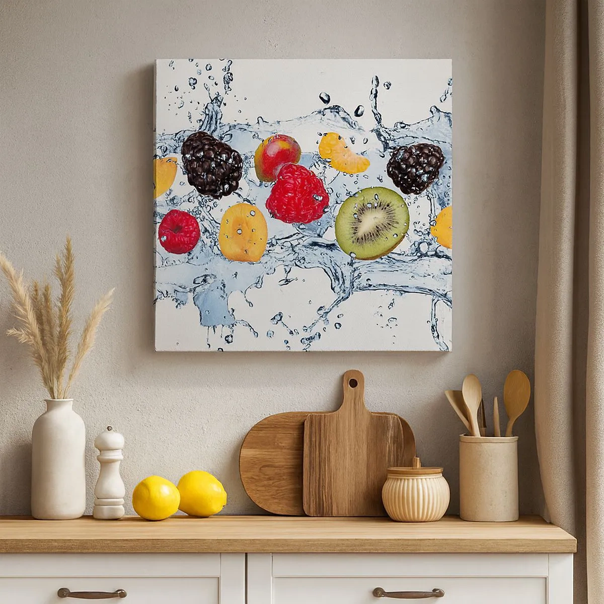 Lærredstryk - Billede på lærred - Hav det sjovt med os - 30x30 cm