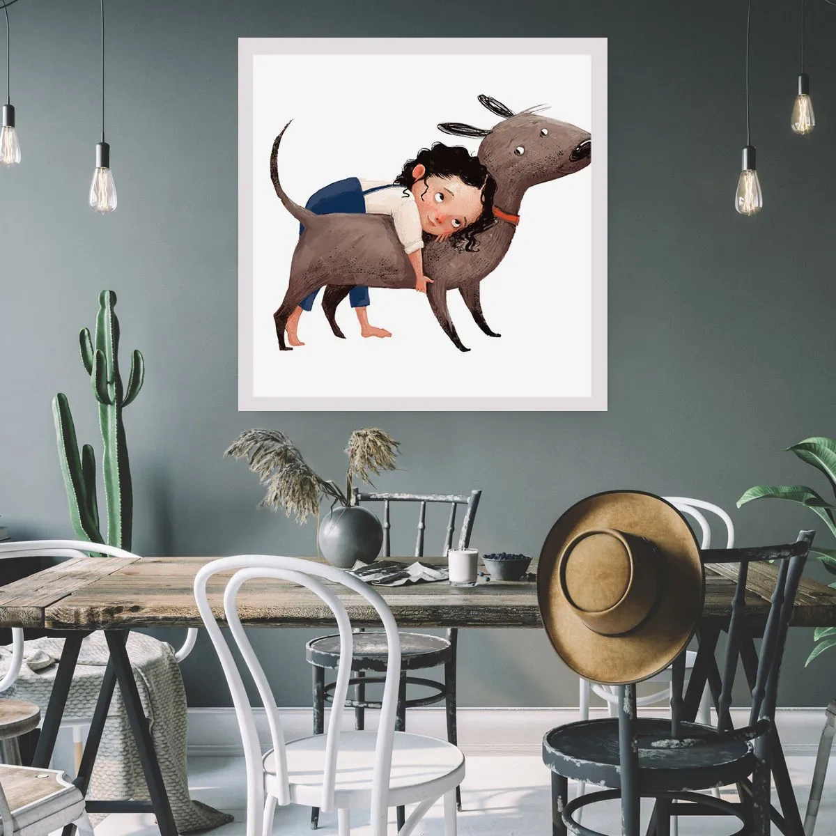Plakat - Bedste venner - 60x60 cm