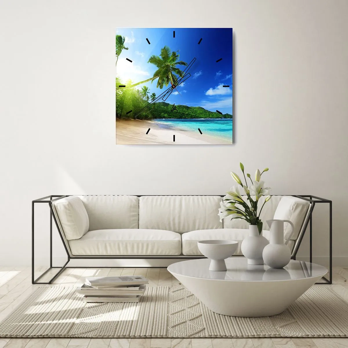 Vægur, Uret - Et blidt strejf af troperne - 30x30 cm