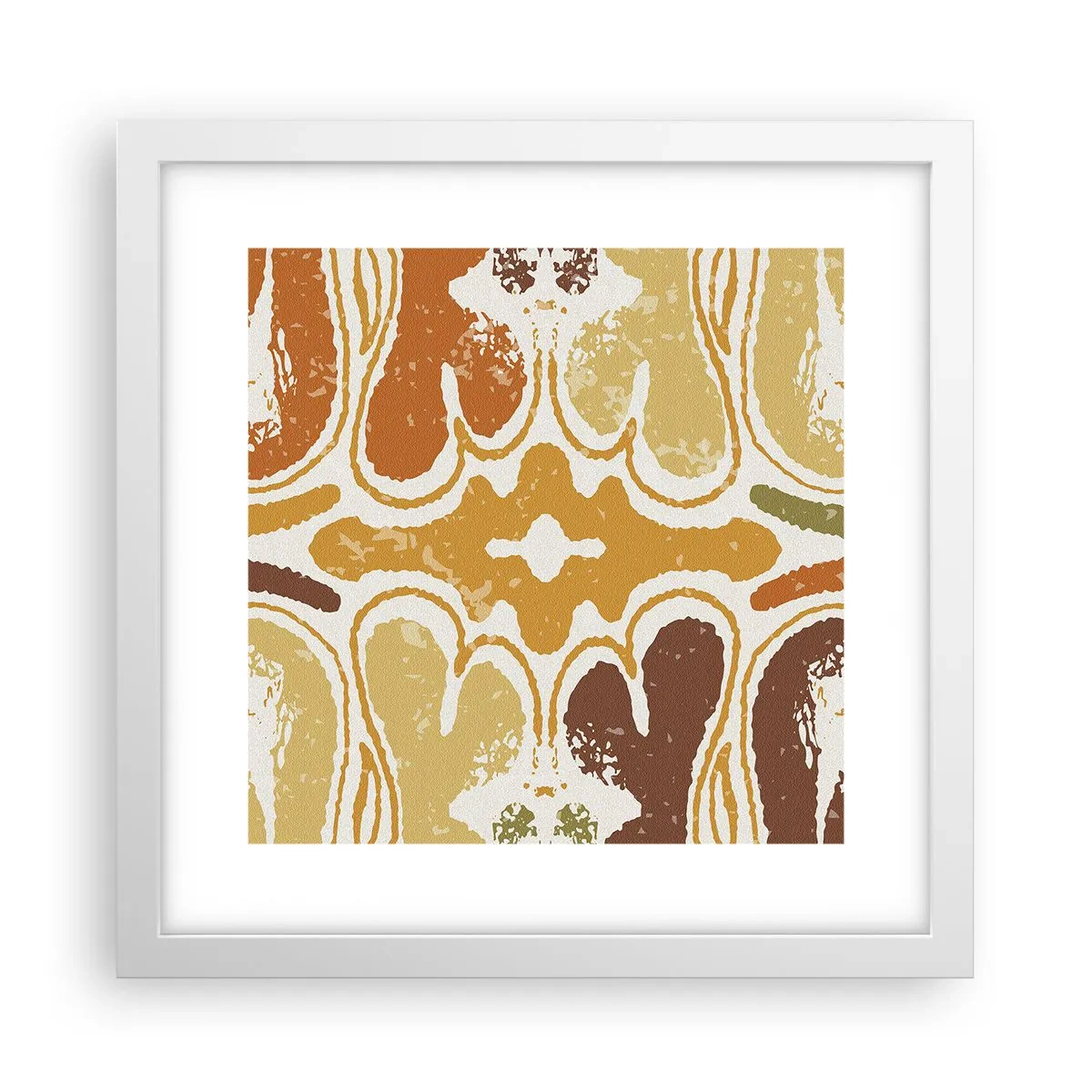 Plakat i hvid ramme - Sentimental abstraktion - 30x30 cm