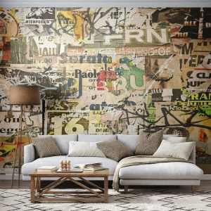 Fototapet Premium Canvas - Åh, det er ved at ske... - Graffiti, Vægmaleri, Stykke - 150x105 cm