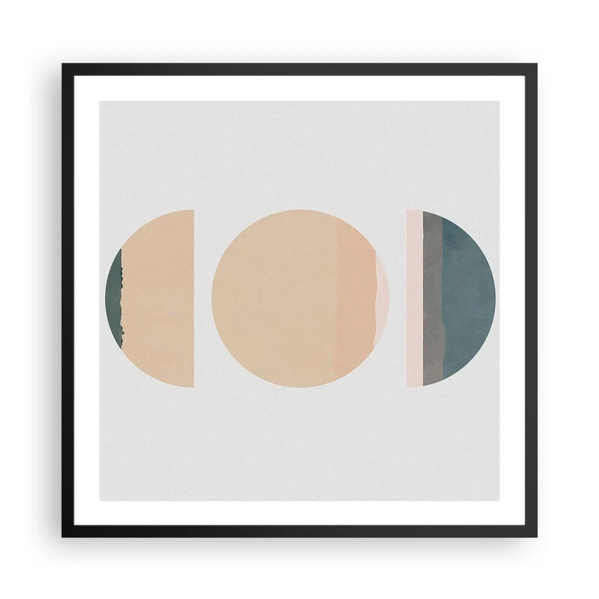 Plakat i sort ramme - Hjul for hjul - 60x60 cm