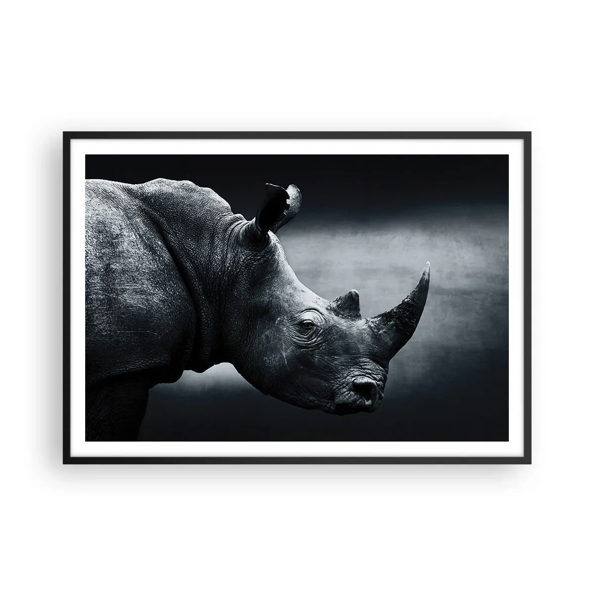 Plakat i sort ramme - Højre profil - 100x70 cm