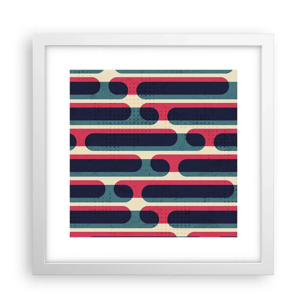 Plakat i hvid ramme - Indad og fremad - 30x30 cm