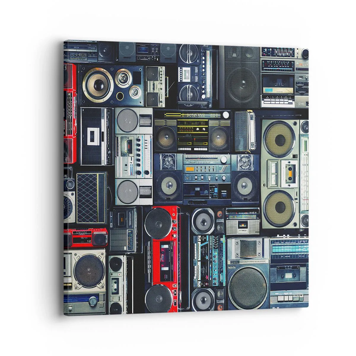 Lærredstryk - Billede på lærred - Nostalgi for 1980'erne. - 40x40 cm