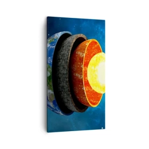 Lærredstryk - Billede på lærred - Ekspedition til jordens indre - 45x80 cm