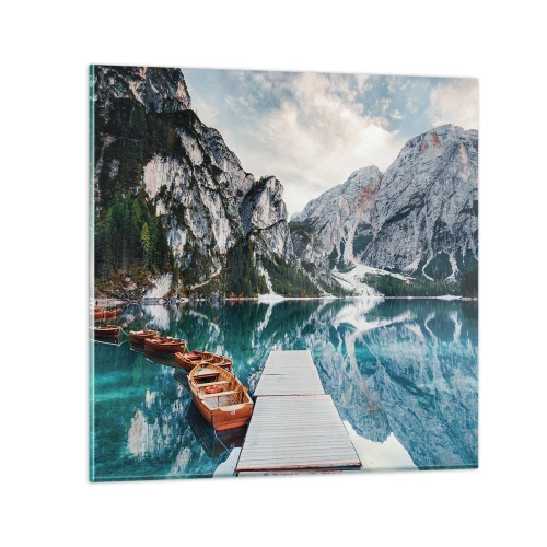 Billede på glas - Vi vil vise dig skønheden - 30x30 cm