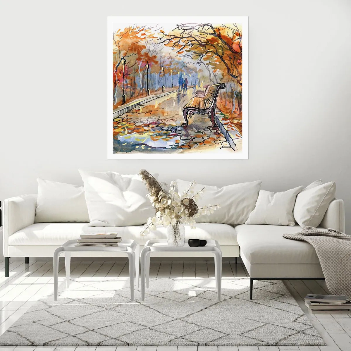 Plakat - Gå sammen ind i efteråret - 50x50 cm