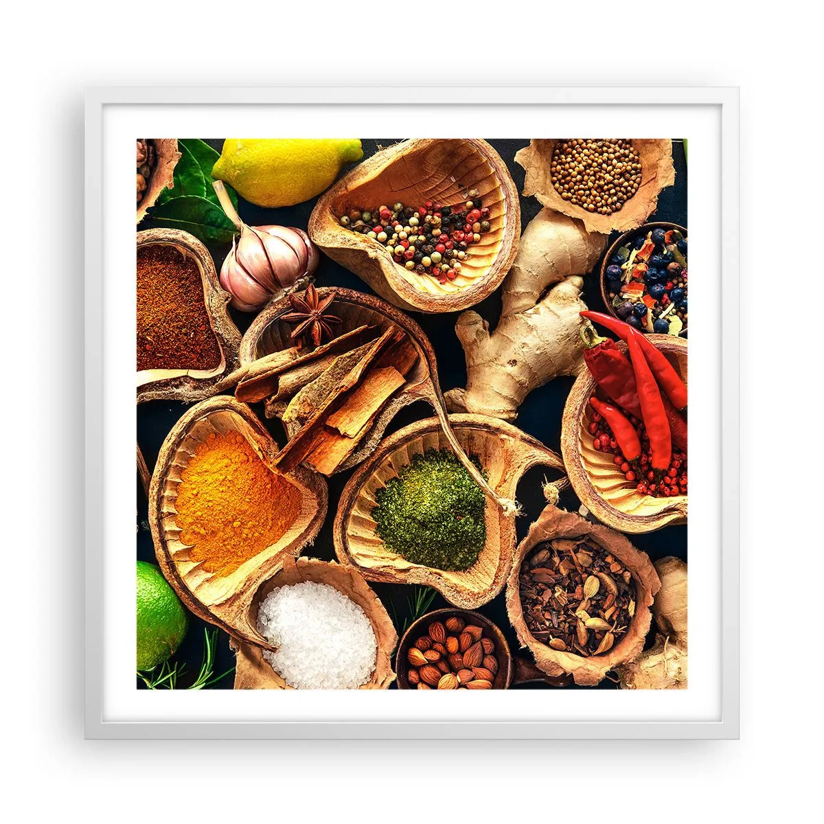 Plakat i hvid ramme - Tag, hvad du vil have - 60x60 cm