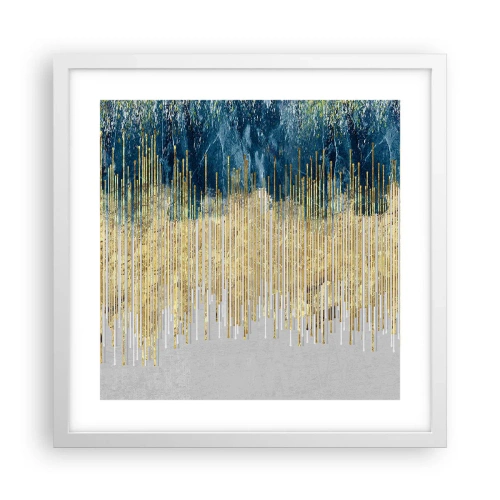 Plakat i hvid ramme - Forgyldt grænse - 40x40 cm