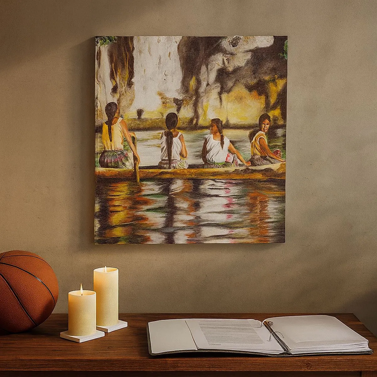 Lærredstryk - Billede på lærred - I et polynesisk paradis - 30x30 cm