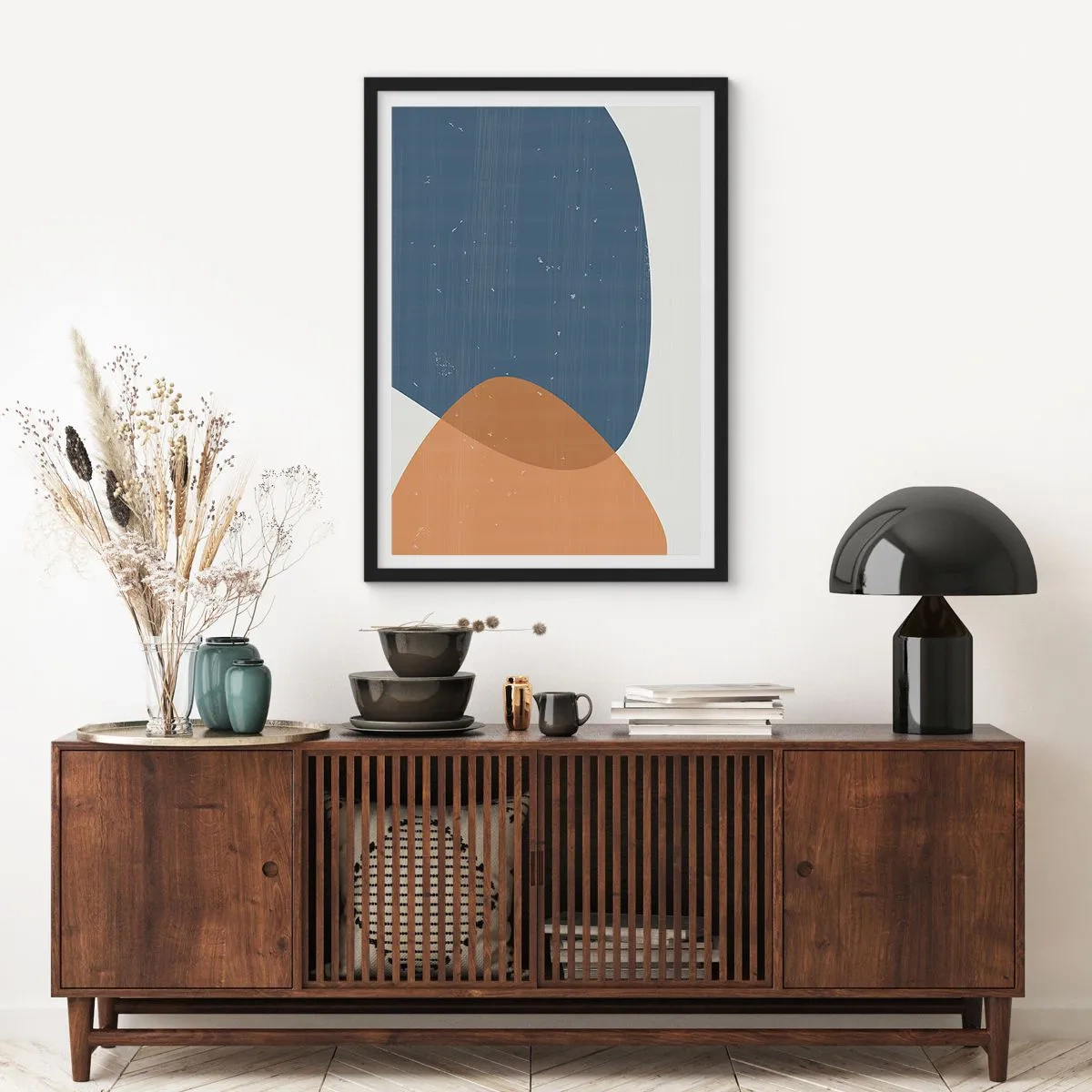 Plakat i sort ramme - Ovaler og påvirkninger - 70x100 cm