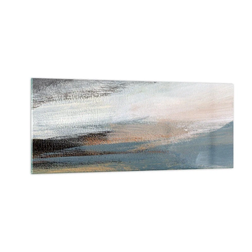 Billede på glas - Abstraktion: nordligt landskab - 100x40 cm
