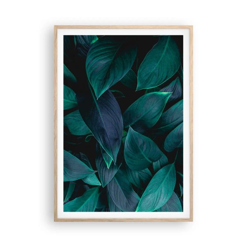 Plakat i ramme af lyst egetræ - Grønt i sig selv - 70x100 cm