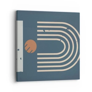 Lærredstryk - Billede på lærred - Geometri på granatæble - 40x40 cm